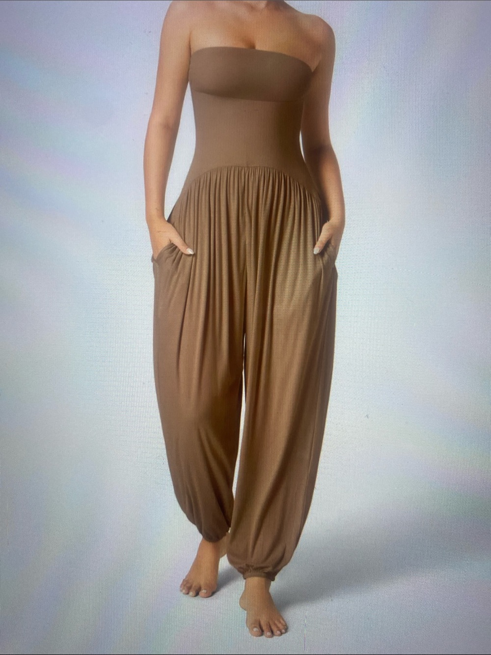 LARGE  HALARA TUBE BACKLESS CASUAL JUMPSUIT